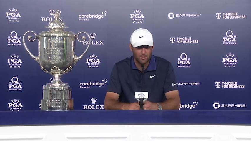 Scottie Scheffler news conference after winning PGA Championship