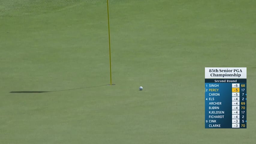 Cameron Percy hunts flagstick and closes with birdie at Senior PGA
