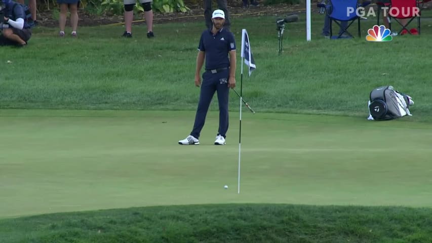 Dustin Johnson’s incredible putt on No. 18 at BMW 