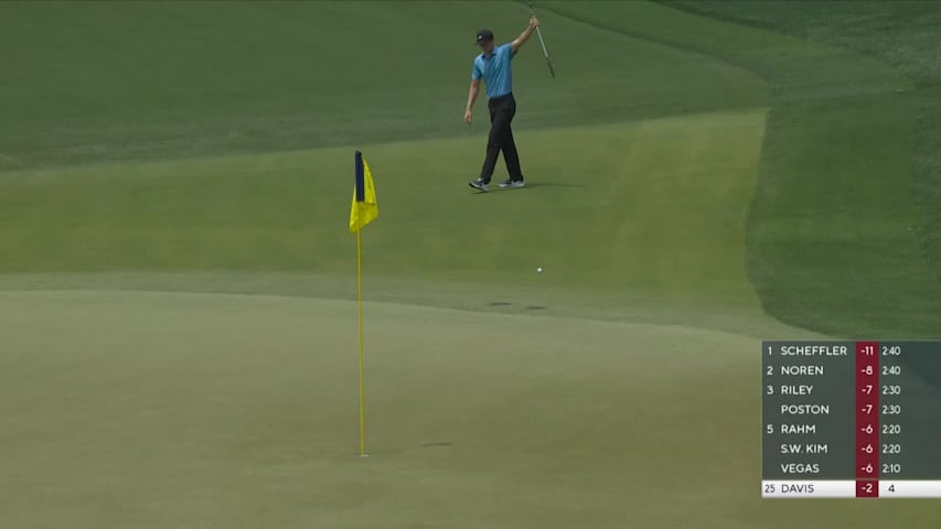 Cam Davis holes out for birdie at PGA Championship