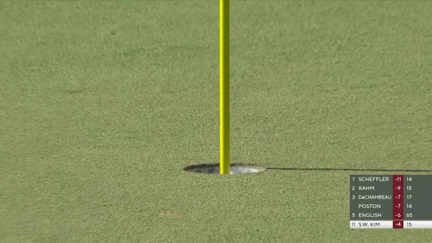 Si Woo Kim pitches in for birdie at PGA Championship
