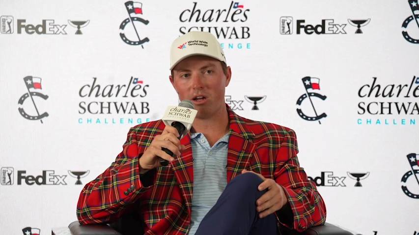 Ben Griffin news conference after winning Charles Schwab