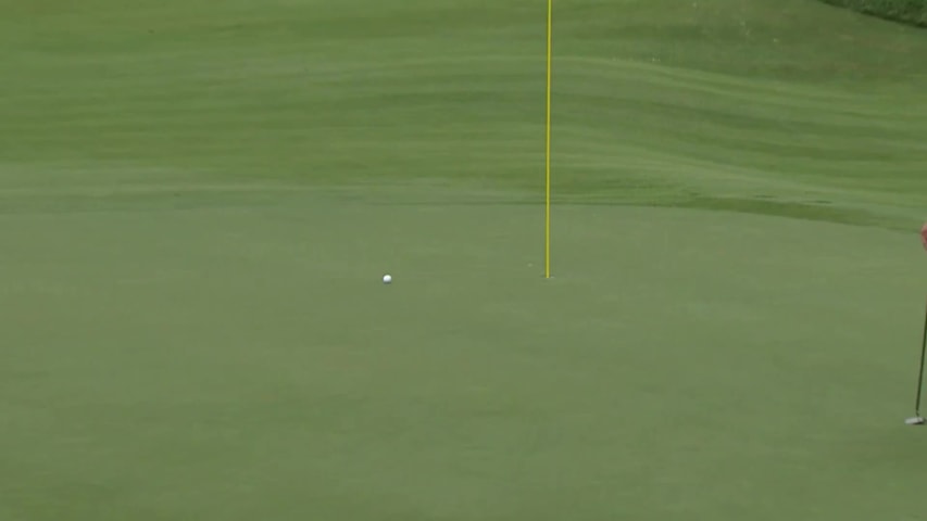 Thomas Bjørn holes out eagle from bunker at Senior PGA
