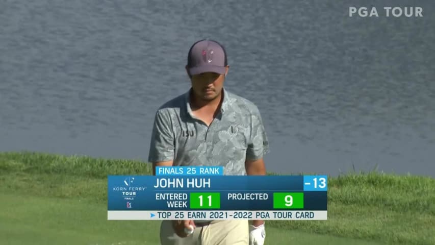 John Huh makes short birdie putt at Korn Ferry Tour Champ