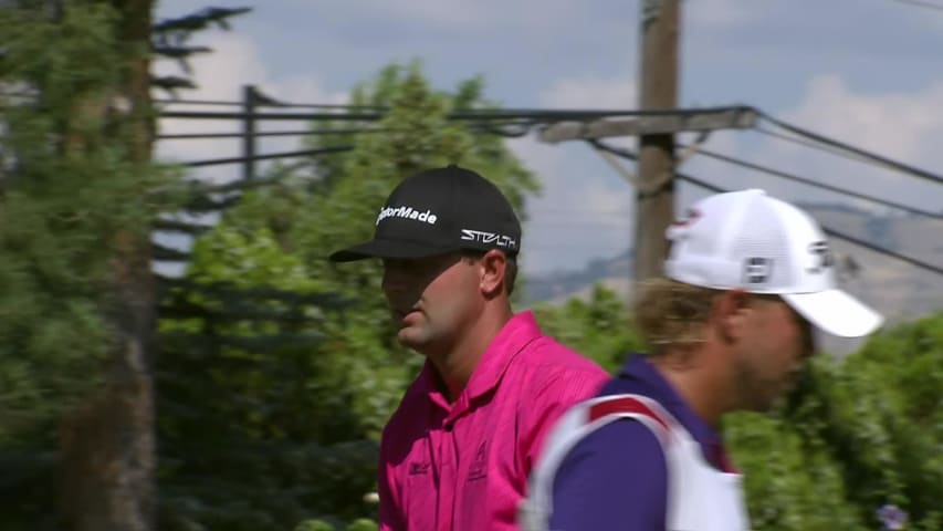 Taylor Montgomery makes birdie putt on No. 17 at Albertsons Boise Open