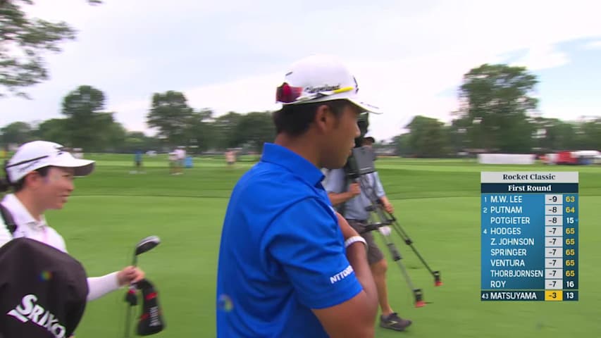 Hideki Matsuyama makes birdie on No. 14 at Rocket Classic