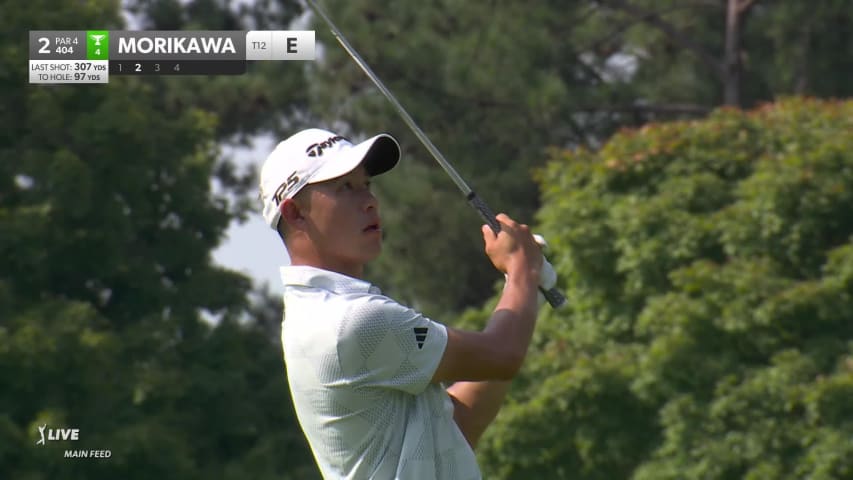 Collin Morikawa hits it tight to set up birdie at FedEx St. Jude