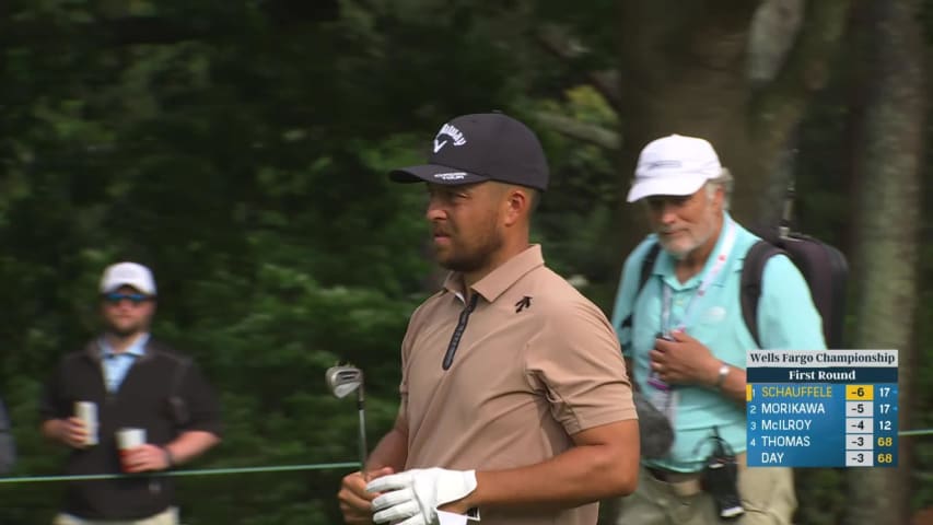 Xander Schauffele dials in second to set up birdie at Wells Fargo