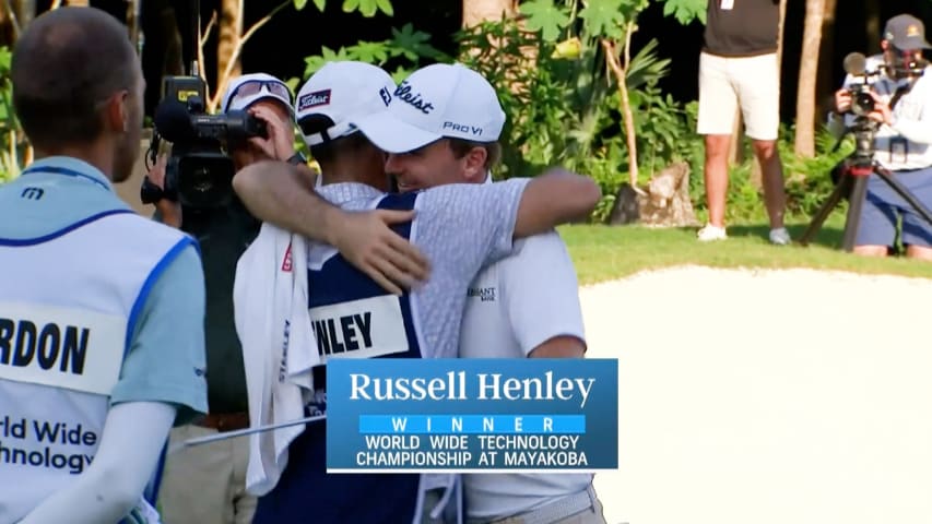 Russell Henley makes par putt to win World Wide Technology
