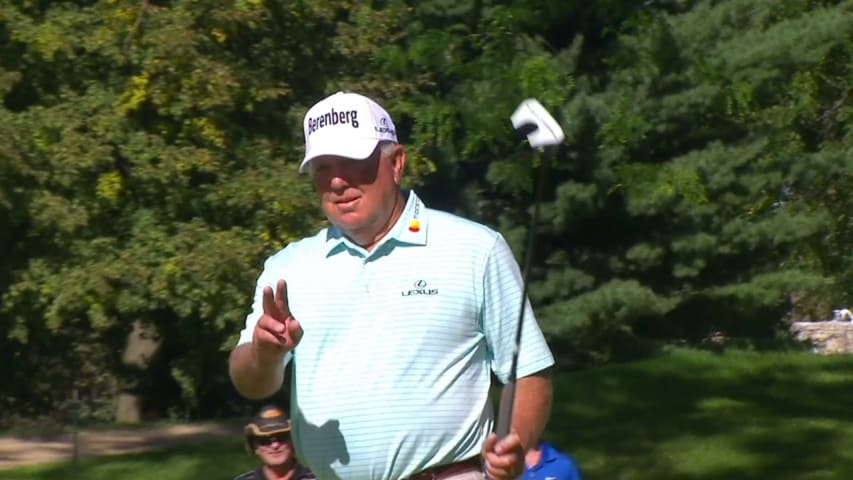 Mark O'Meara's solid birdie putt at The Ally Challenge