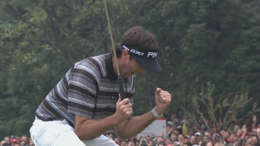 Bubba Watson birdies the 73rd hole to win the WGC-HSBC Champions