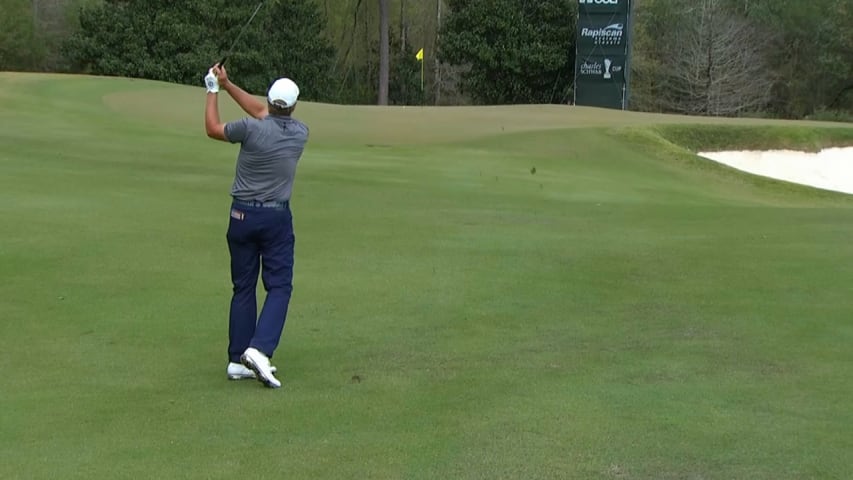 Steve Stricker's approach yields birdie putt on No. 12 at Rapiscan Classic