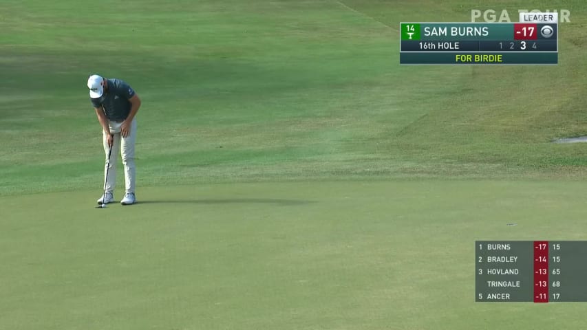 Sam Burns drains 18-foot birdie putt at Valspar