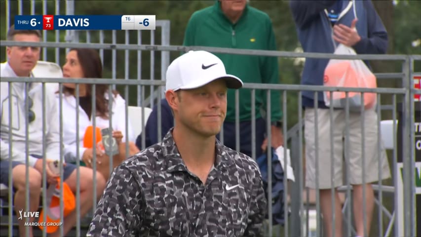 Cam Davis nearly aces No. 15 with tee shot to 2 feet at Rocket Mortgage