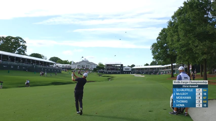 Alex Noren's incredible approach leads to birdie at Wells Fargo