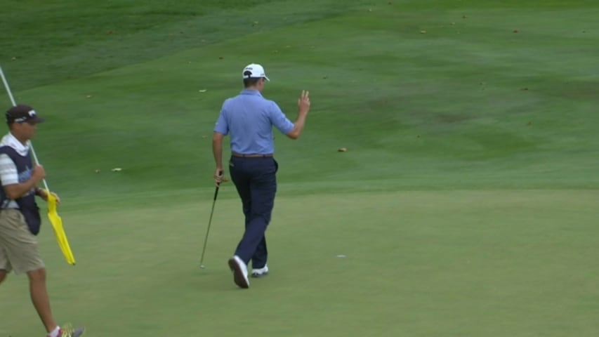 Michael Thompson’s second shot yields birdie at Hotel Fitness