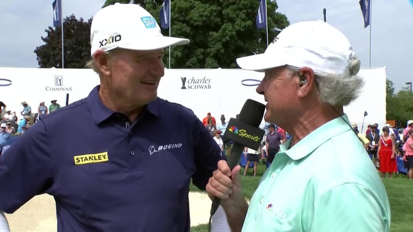 Ernie Els' interview after winning Kaulig Companies