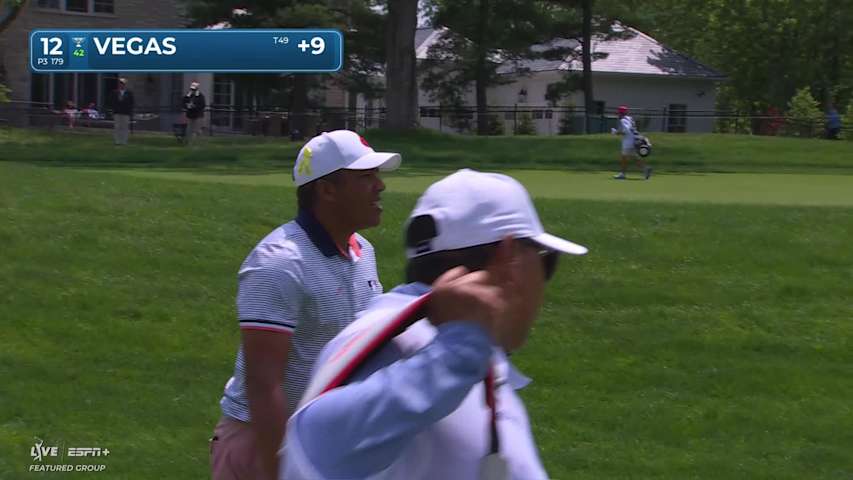 Jhonattan Vegas makes birdie on No. 12 at the Memorial