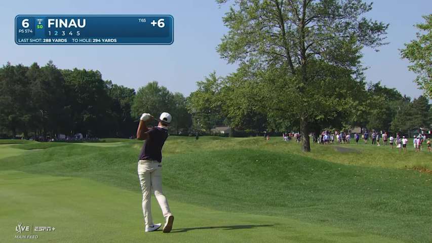Tony Finau makes birdie on No. 6 at Travelers