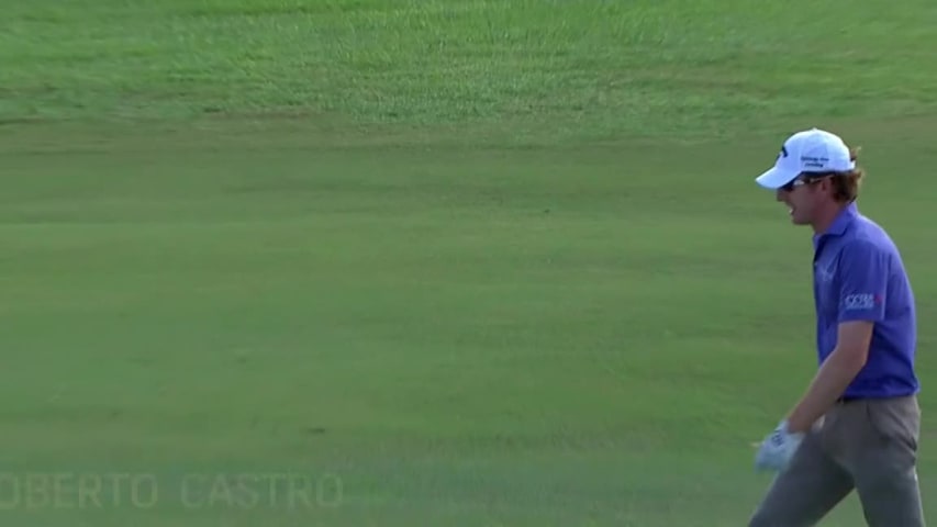 Roberto Castro’s eagle on No. 15 at Puerto Rico