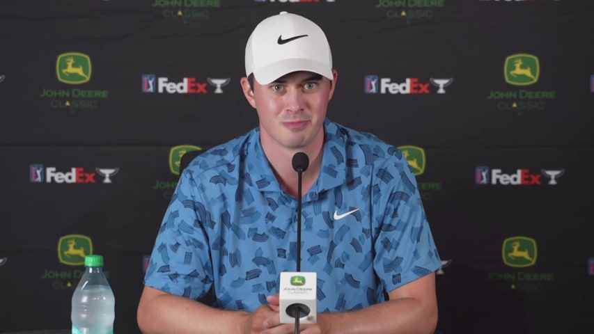 Davis Thompson's news conference after winning John Deere Classic