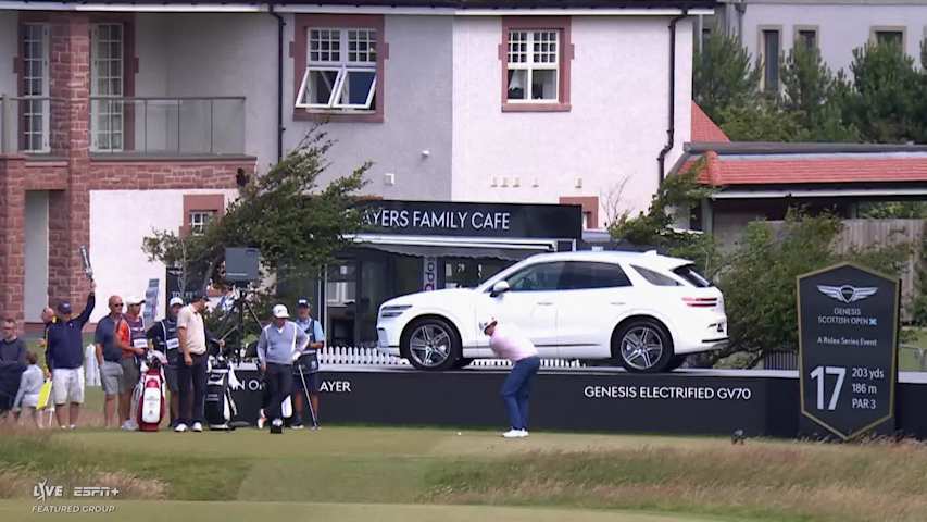 Henrik Norlander makes birdie on No. 17 at Genesis Scottish Open
