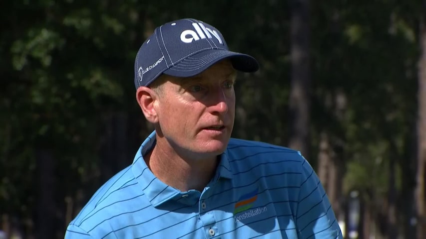 Jim Furyk dials in tee shot to yield birdie putt at FURYK & FRIENDS