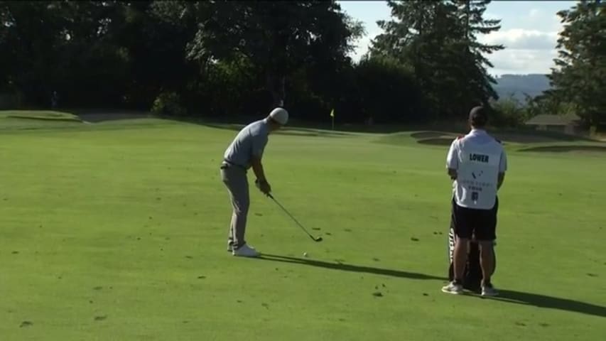 Justin Lower’s solid approach sets up birdie putt at the WinCo Foods