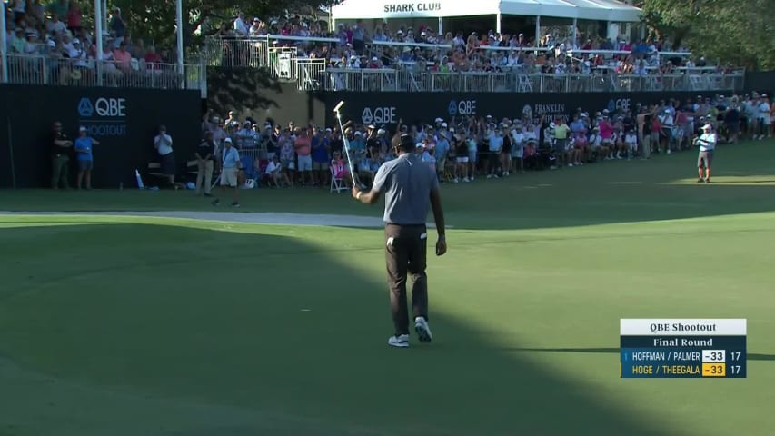 Sahith Theegala's birdie putt clinches win at QBE Shootout