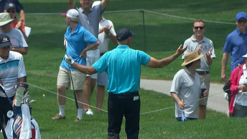 Tom Lehman's eagle hole-out at Constellation SENIOR PLAYERS