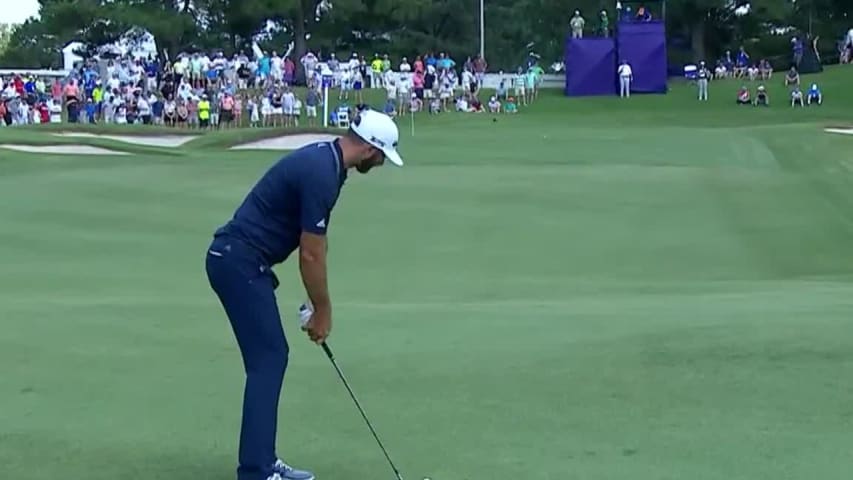 Dustin Johnson’s approach sets up 3-foot birdie putt at FedEx St. Jude