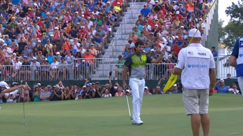 Bubba Watson closes Round 4 with a birdie at The Barclays
