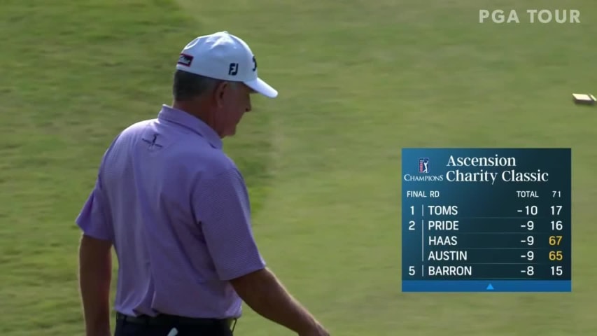 Jay Haas escapes fairway bunker to make birdie at Ascension Charity Classic