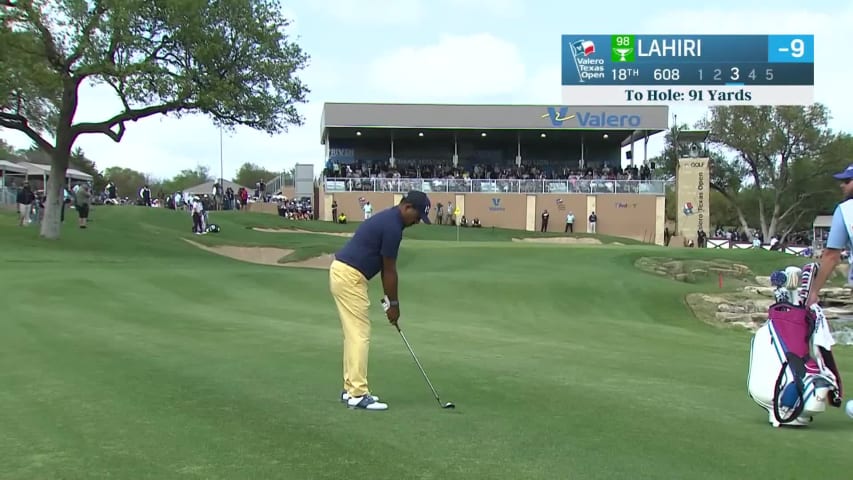 Anirban Lahiri birdies No. 18 in Round 4 at Valero