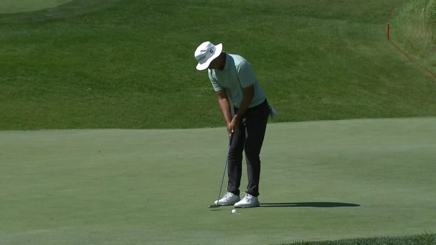 Zecheng Dou makes birdie on No. 16 at Nationwide Children's