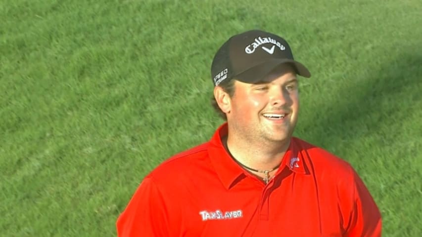 Patrick Reed's fantastic bunker shot saves par on No. 15 at Cadillac