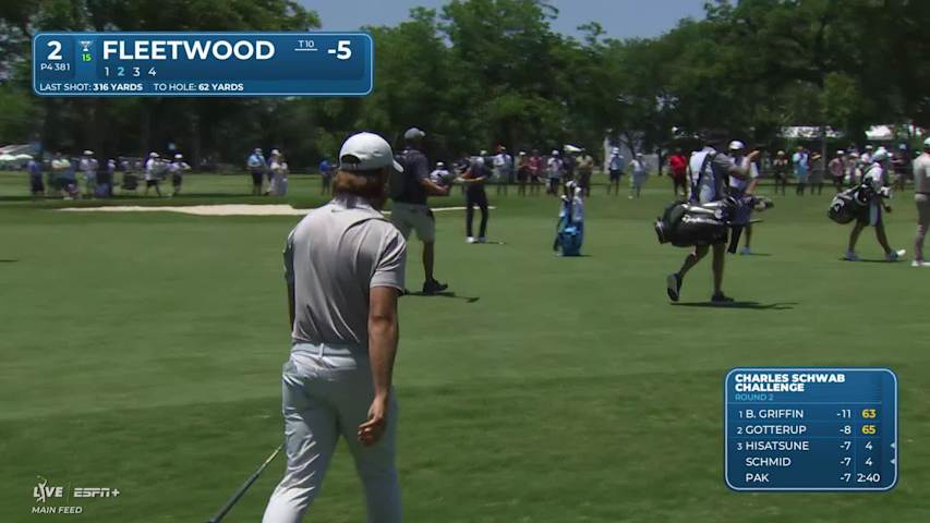 Tommy Fleetwood makes birdie on No. 2 at Charles Schwab