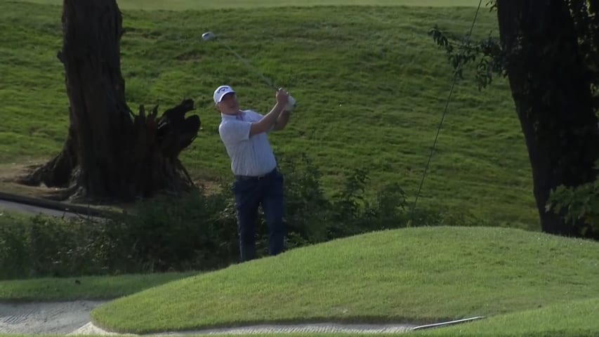 Rod Pampling converts birdie on No. 18 at Ascension