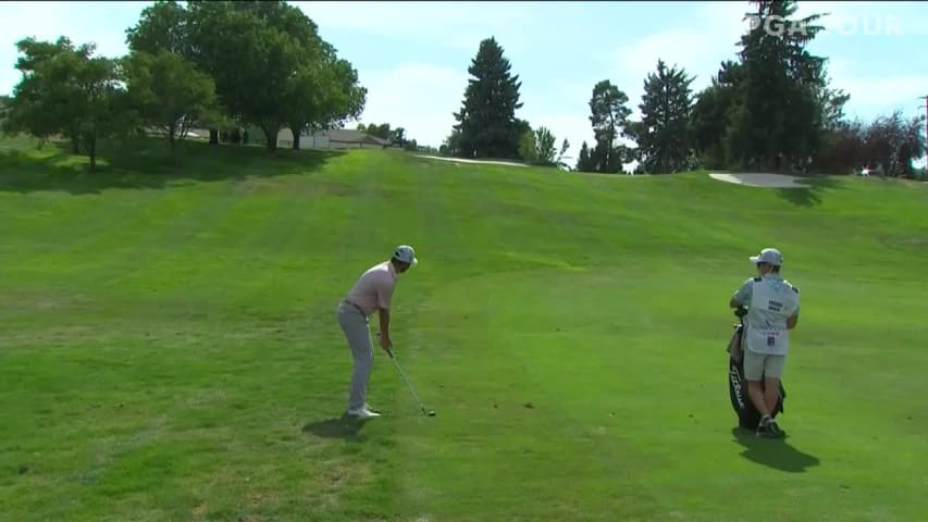 Cameron Young birdies No. 18 in Round 4 at Albertsons Boise Open