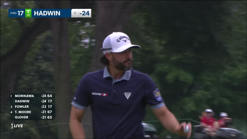 Adam Hadwin makes clutch birdie on No. 17 at Rocket Mortgage