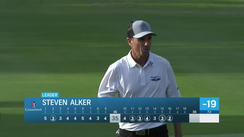 Steven Alker makes birdie on No. 16 at Insperity Invitational