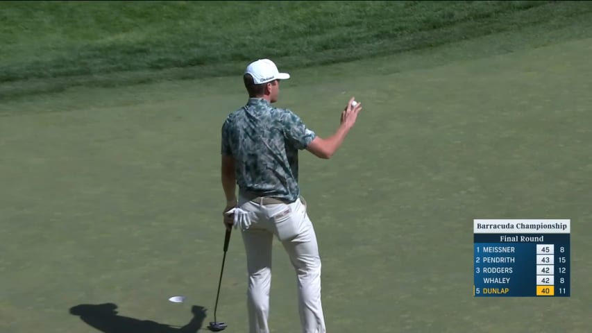 Nick Dunlap cards back-to-back birdies on No. 12 at Barracuda