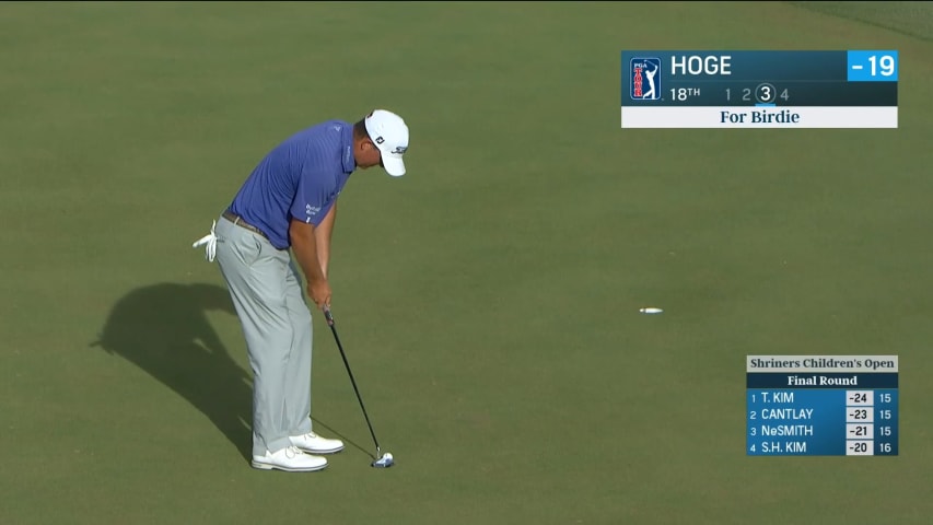 Tom Hoge makes closing 11-foot birdie at Shriners Children's Open