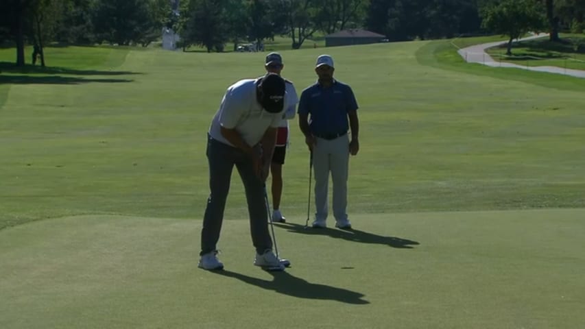 Jeremy Gandon makes birdie on No. 15 at Utah Championship