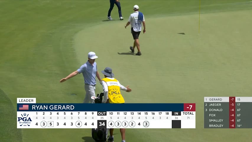 Ryan Gerard chips in for eagle at PGA Championship