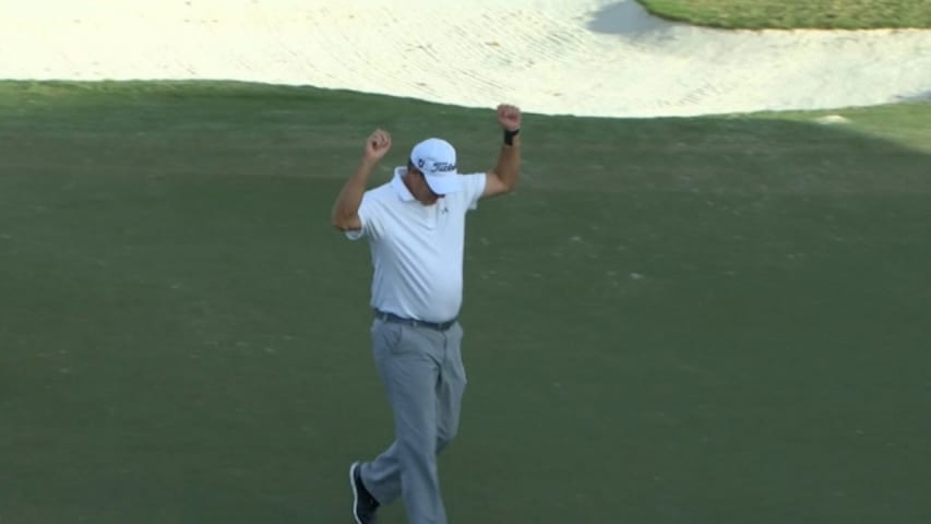 Bart Bryant makes a double eagle to tie the lead at Allianz