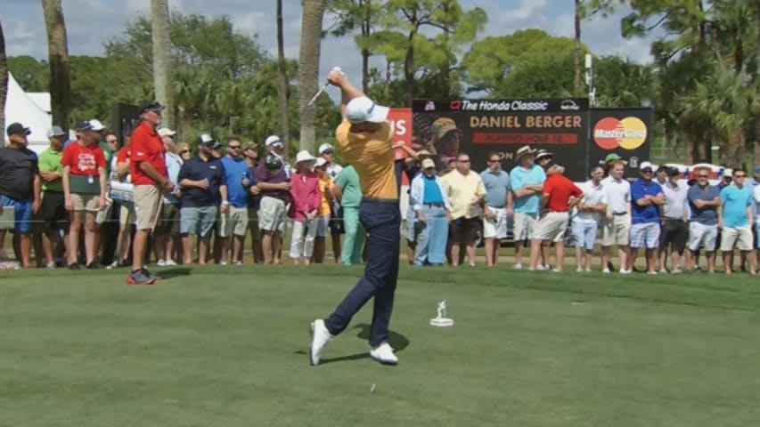 Daniel Berger’s swing is analyzed at The Honda Classic