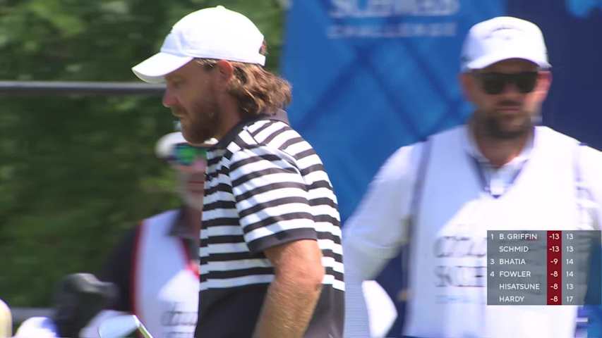 Tommy Fleetwood makes birdie on No. 16 at Charles Schwab