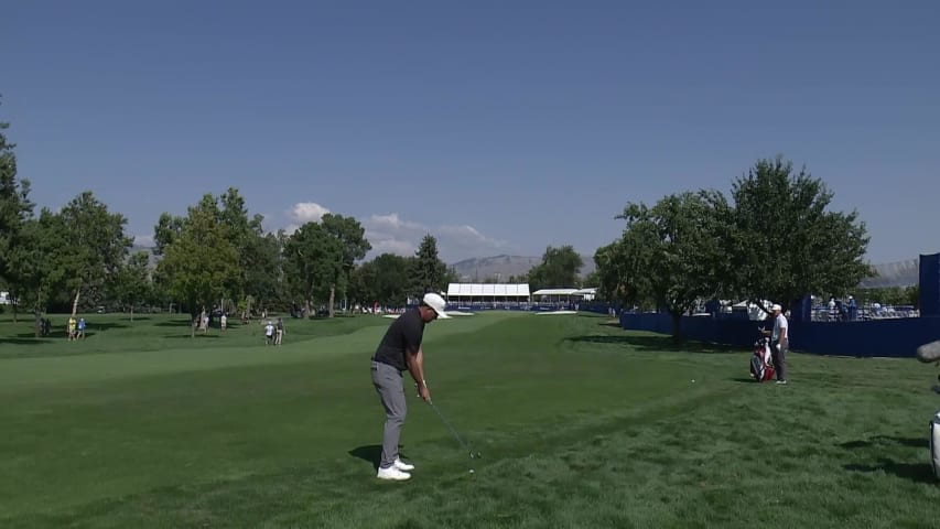 Kevin Roy makes birdie on No. 16 at Albertsons Boise Open