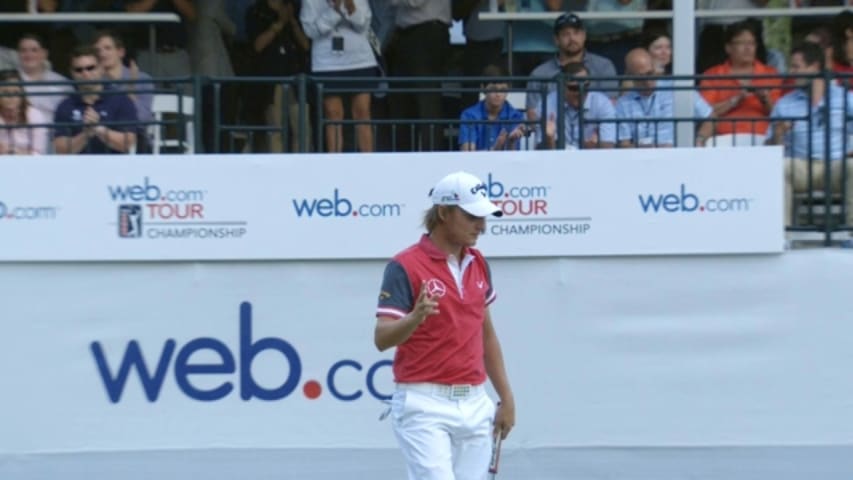 Emiliano Grillo drains clutch 25-foot birdie putt to win the Web.com Tour Championship